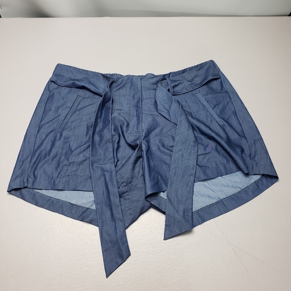 Like an angel blue chambray high rise shorts women's plus size 2X